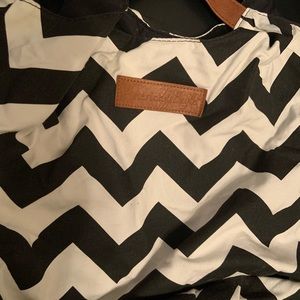 Large chevron print bag